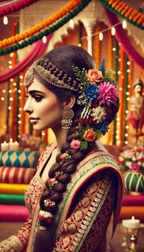 古典的なインドの髪型